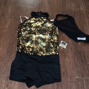 Weissman Gold and Black Sequin Kids Costume